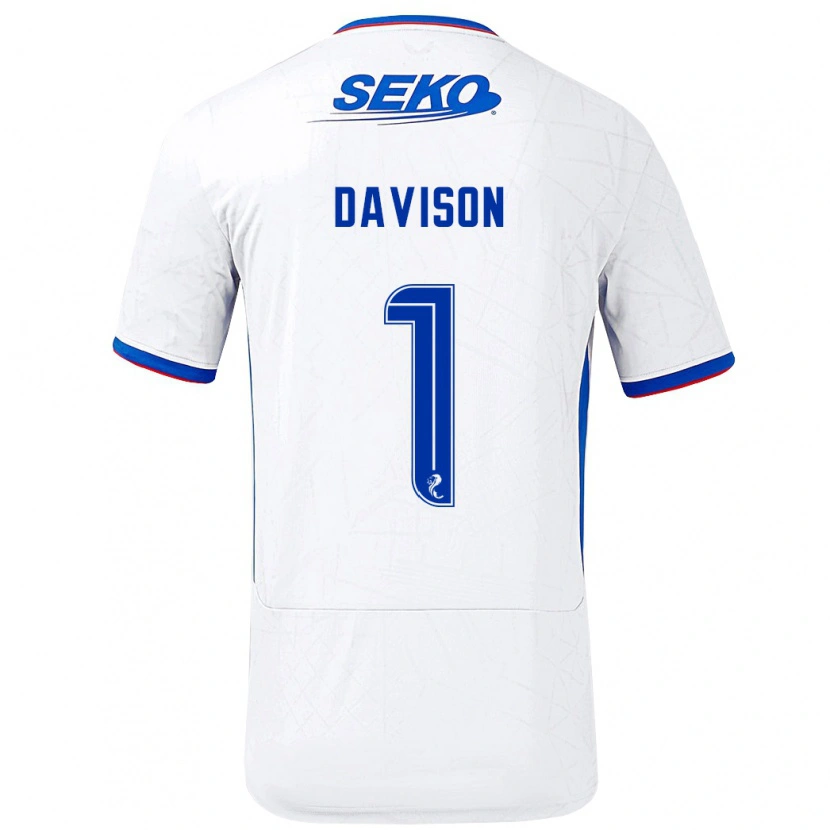 Danxen Kid Hannah Davison #1 White Blue Away Jersey 2024/25 T-Shirt