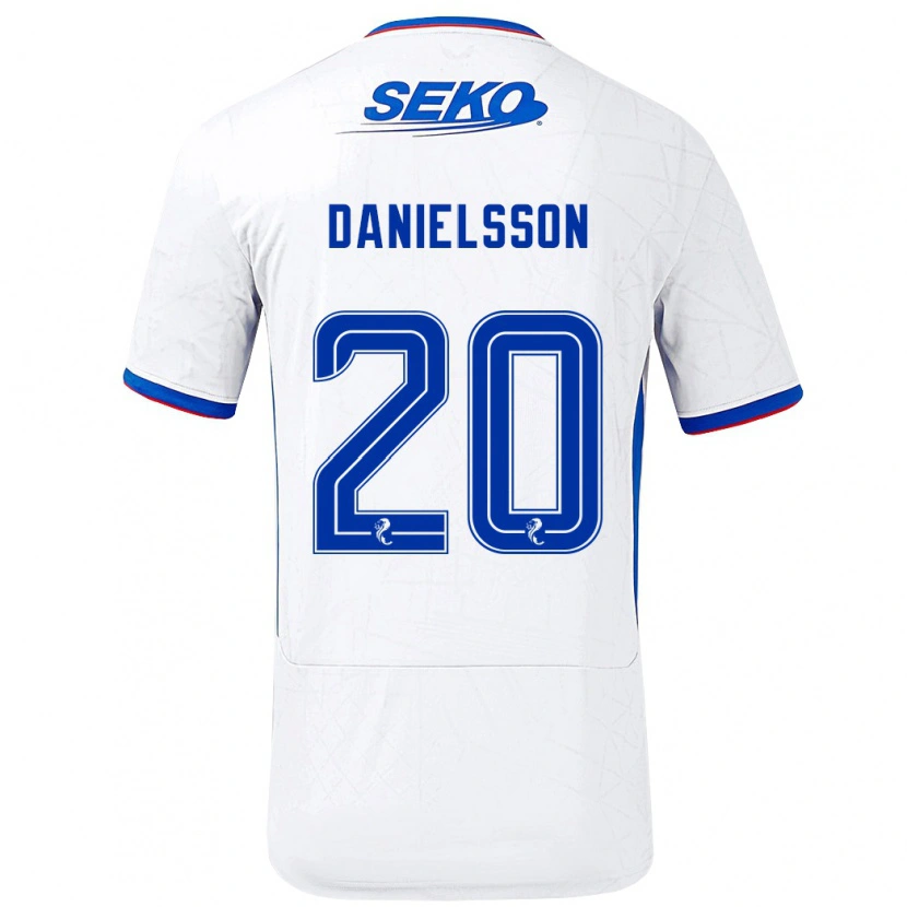 Danxen Kid Jenny Julia Danielsson #20 White Blue Away Jersey 2024/25 T-Shirt