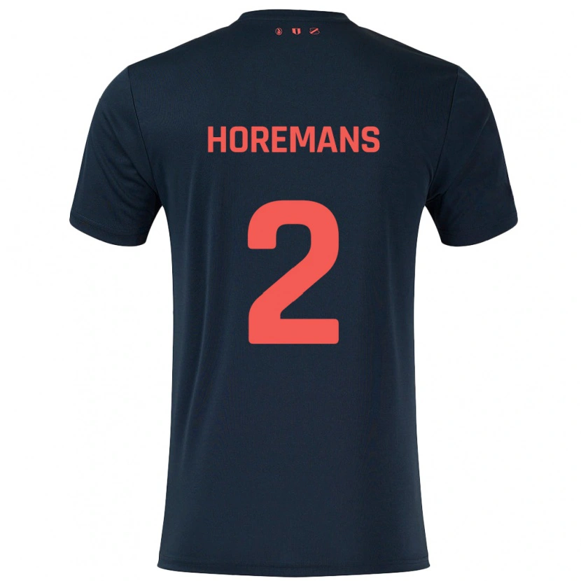 Danxen Kid Siebe Horemans #2 Black Red Away Jersey 2024/25 T-Shirt