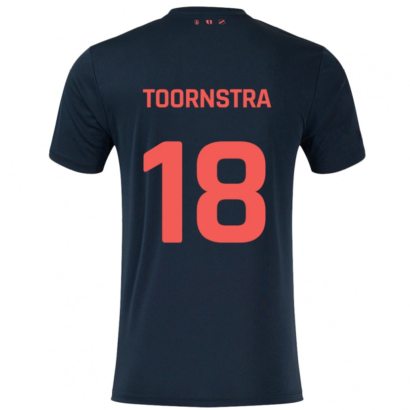 Danxen Kid Jens Toornstra #18 Black Red Away Jersey 2024/25 T-Shirt