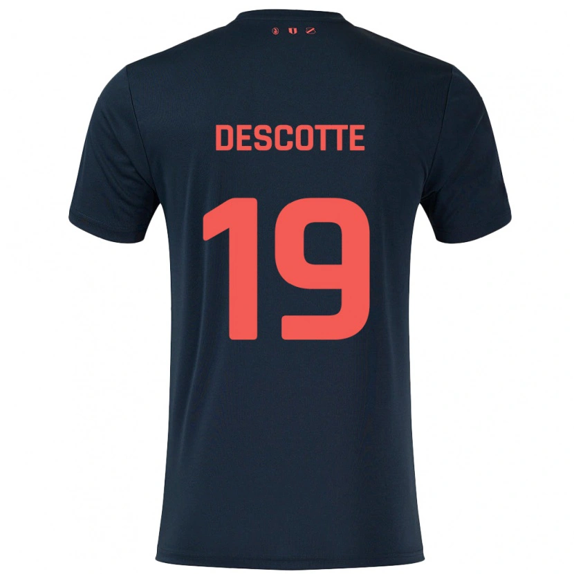 Danxen Kid Anthony Descotte #19 Black Red Away Jersey 2024/25 T-Shirt