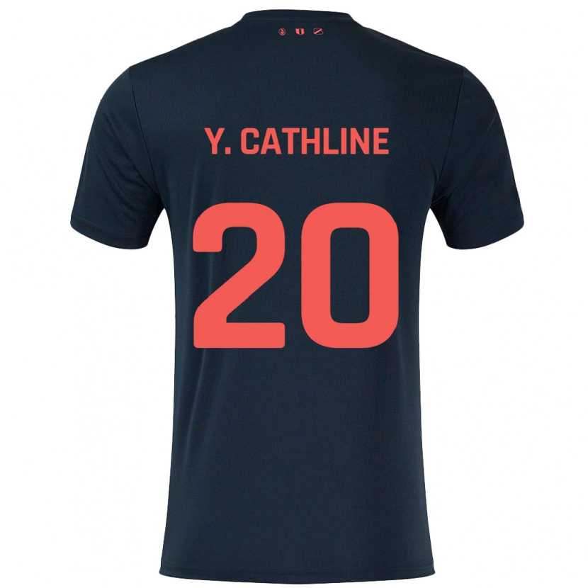 Danxen Kid Yoann Cathline #20 Black Red Away Jersey 2024/25 T-Shirt