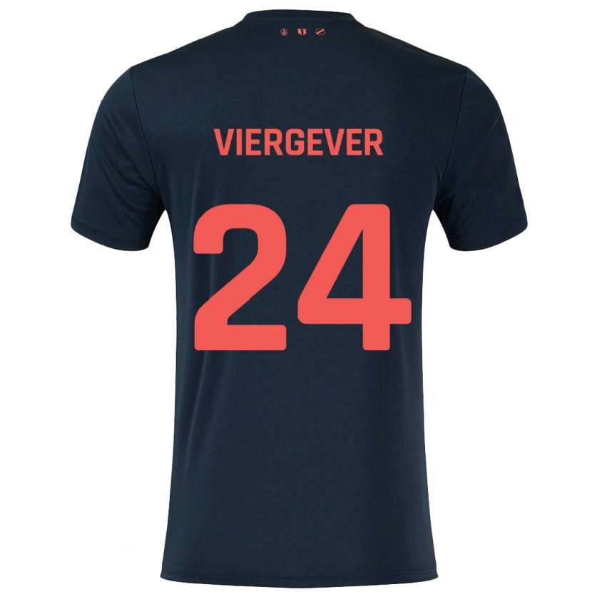 Danxen Kid Nick Viergever #24 Black Red Away Jersey 2024/25 T-Shirt