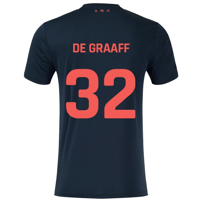 Danxen Kid Tom De Graaff #32 Black Red Away Jersey 2024/25 T-Shirt