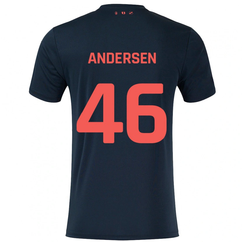 Danxen Kid Silas Andersen #46 Black Red Away Jersey 2024/25 T-Shirt