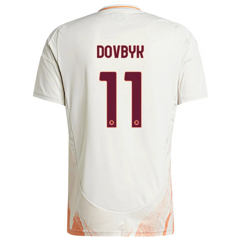 Danxen Kid Artem Dovbyk #11 Cream White Orange Away Jersey 2024/25 T-Shirt