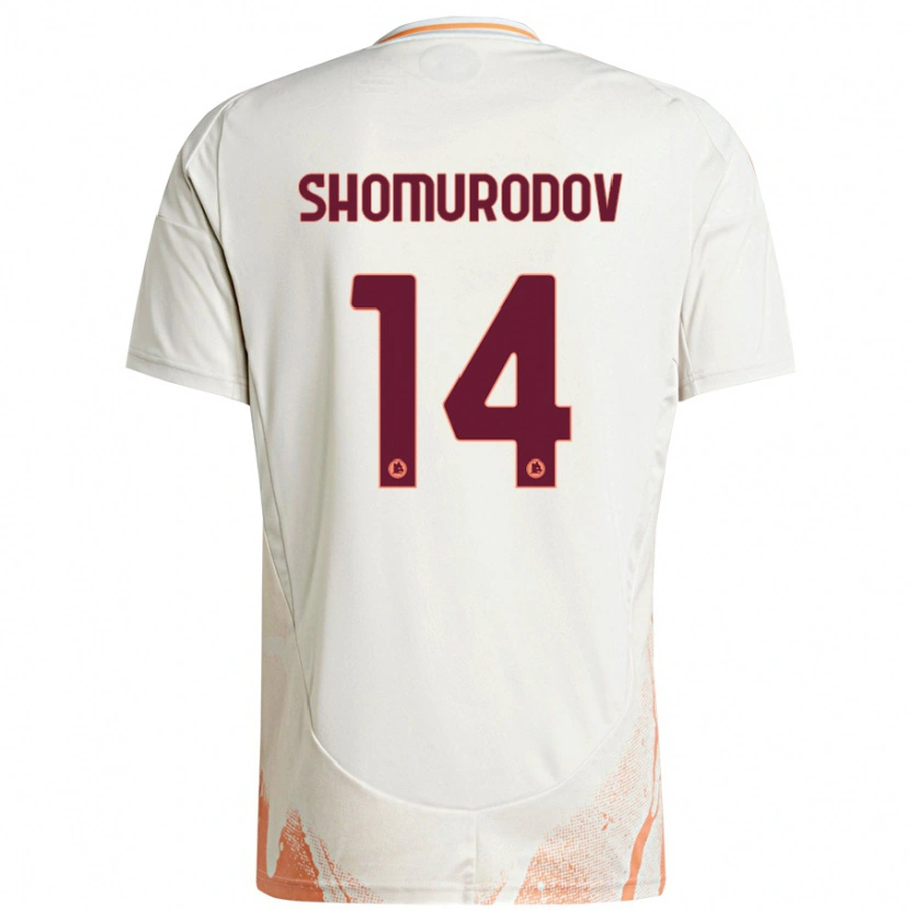 Danxen Kid Eldor Shomurodov #14 Cream White Orange Away Jersey 2024/25 T-Shirt