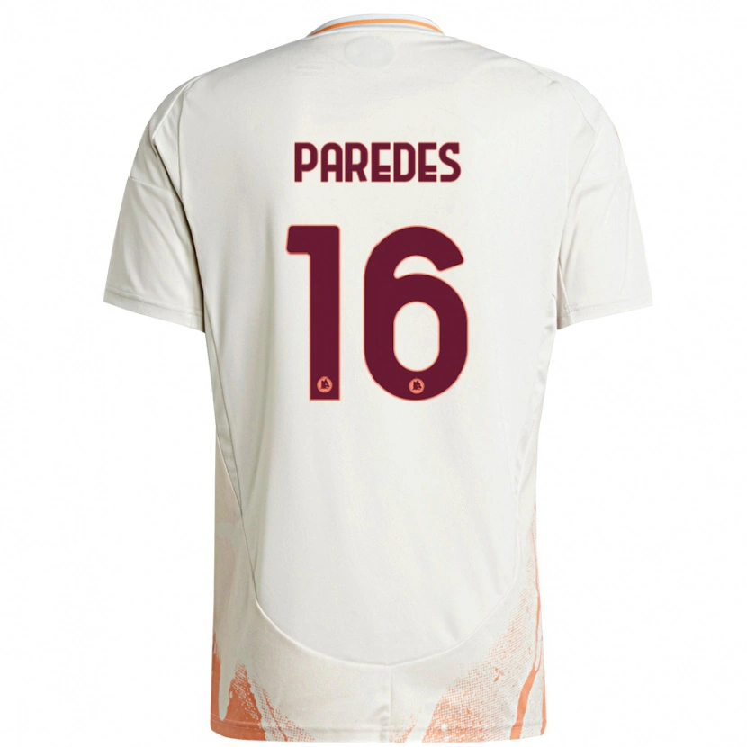 Danxen Kid Leandro Paredes #16 Cream White Orange Away Jersey 2024/25 T-Shirt