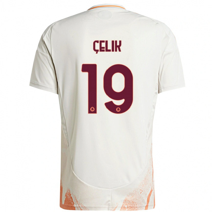 Danxen Kid Zeki Çelik #19 Cream White Orange Away Jersey 2024/25 T-Shirt