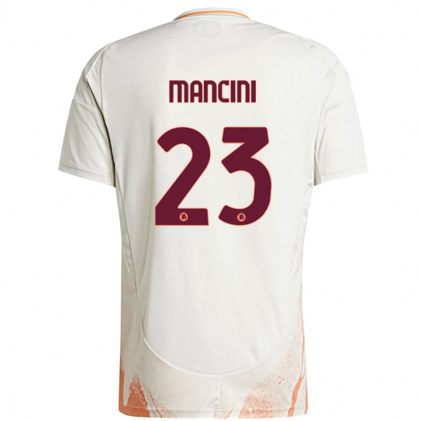 Danxen Kid Gianluca Mancini #23 Cream White Orange Away Jersey 2024/25 T-Shirt