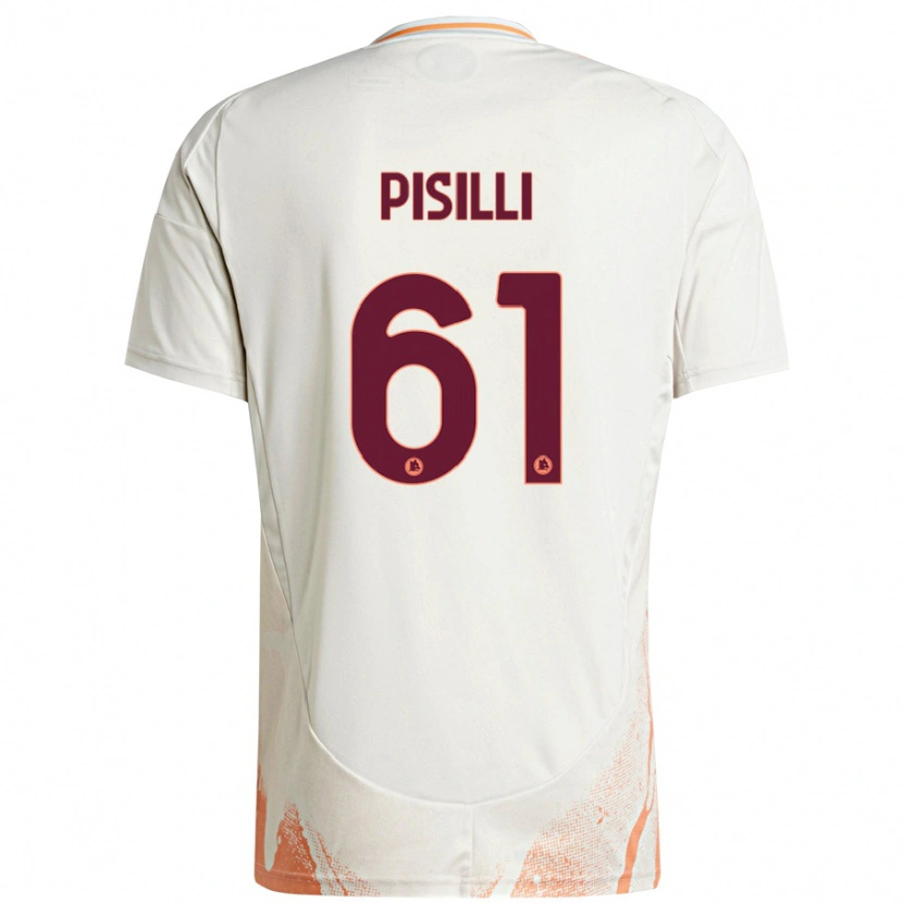 Danxen Kid Niccolò Pisilli #61 Cream White Orange Away Jersey 2024/25 T-Shirt