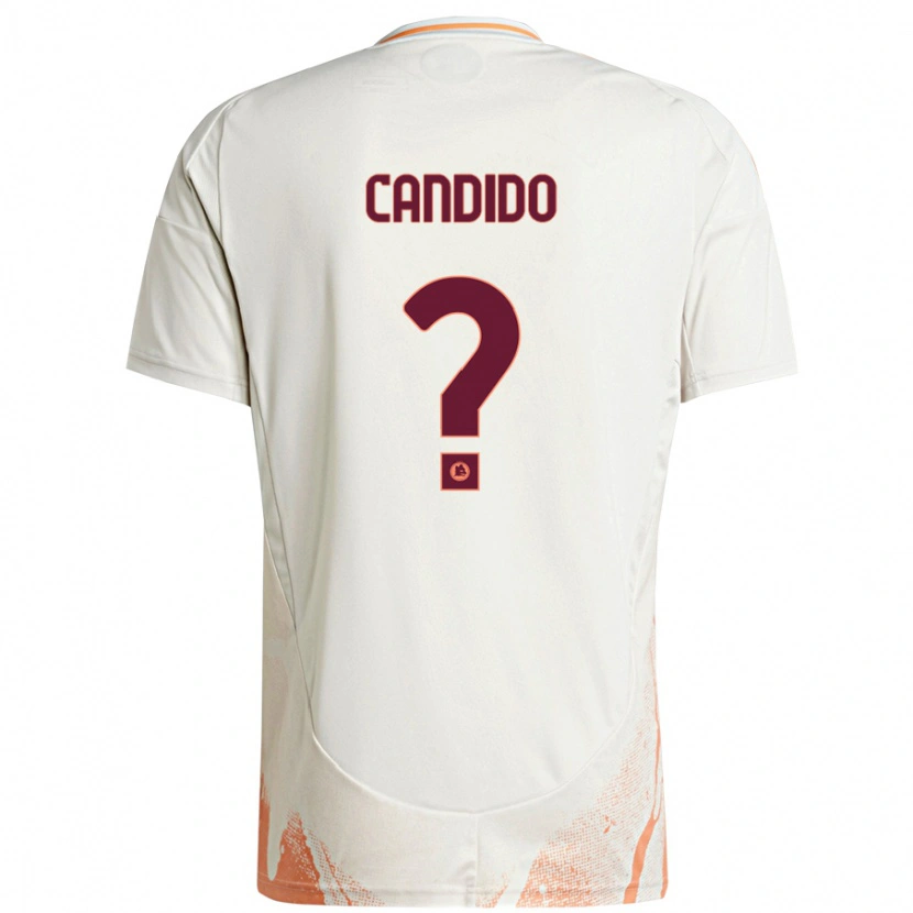 Danxen Kid Gabriele Candido #0 Cream White Orange Away Jersey 2024/25 T-Shirt