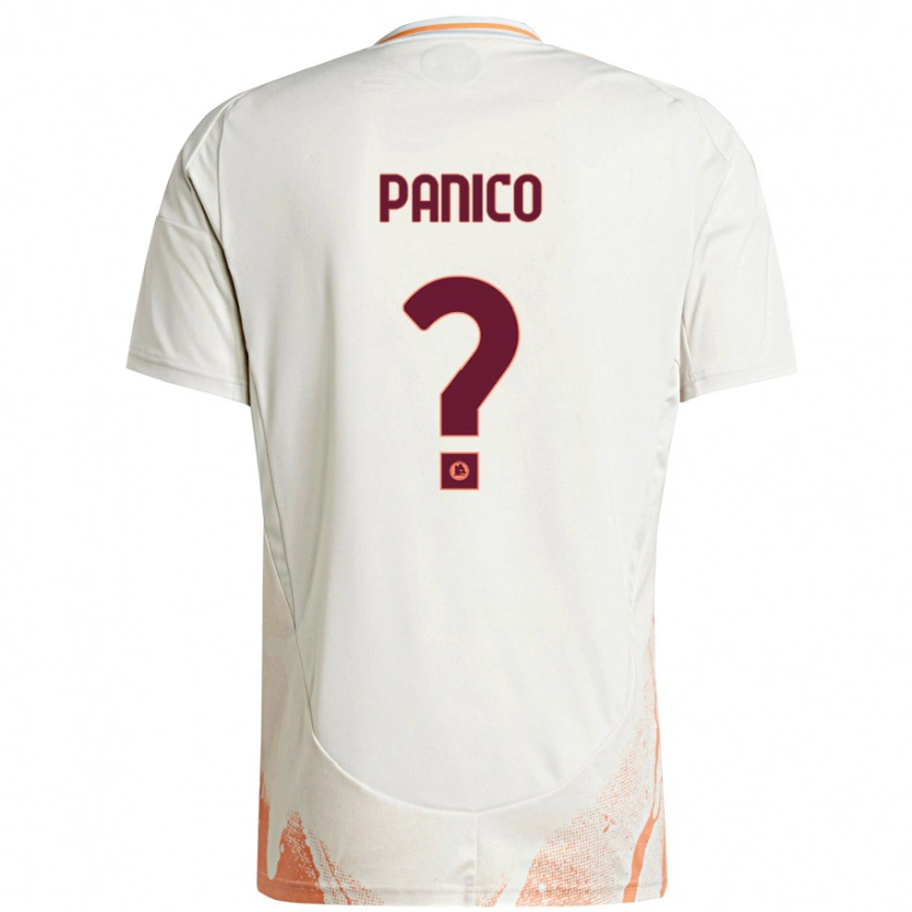 Danxen Kid Francesco Panico #0 Cream White Orange Away Jersey 2024/25 T-Shirt