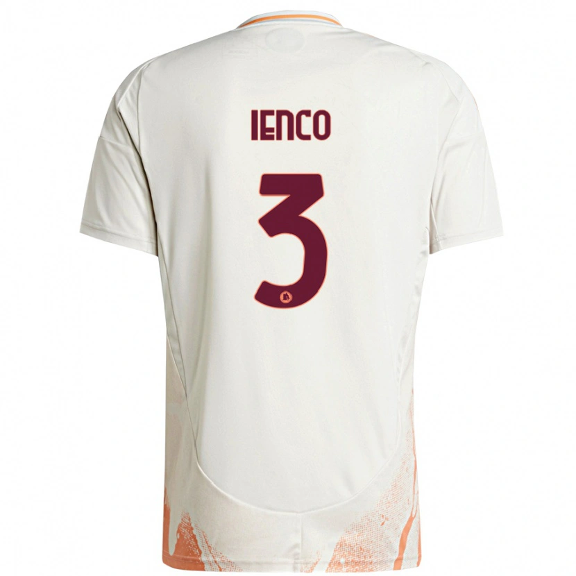 Danxen Kid Simone Ienco #3 Cream White Orange Away Jersey 2024/25 T-Shirt