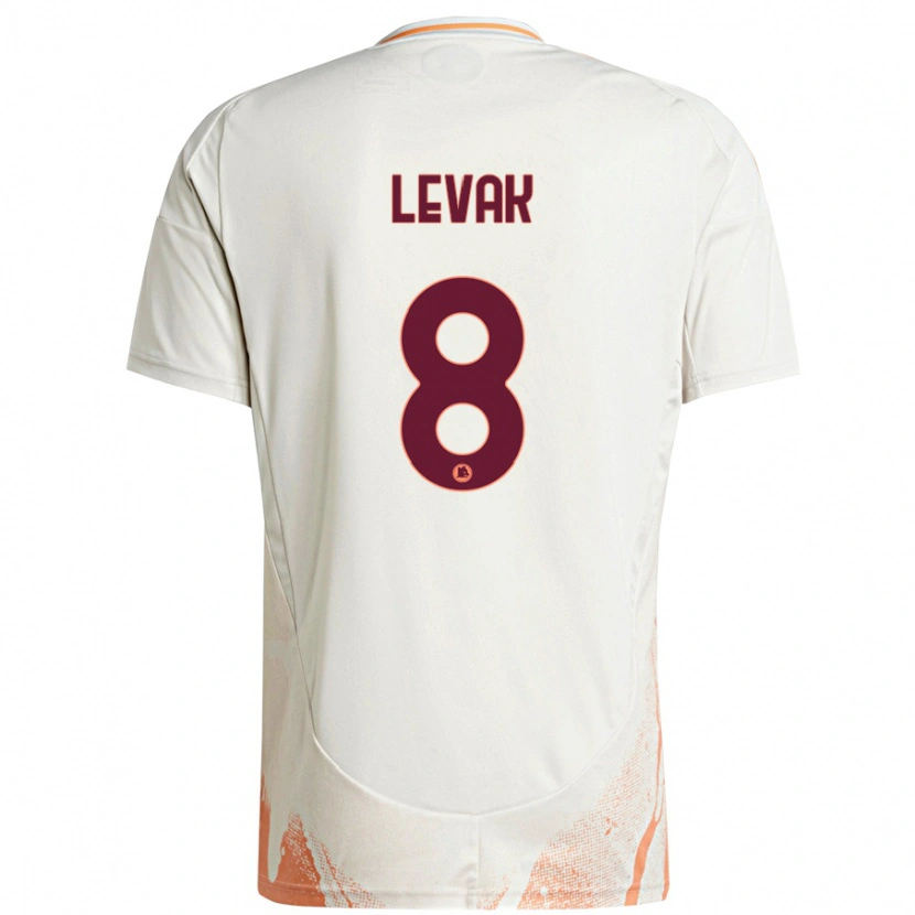 Danxen Kid Sergej Levak #8 Cream White Orange Away Jersey 2024/25 T-Shirt