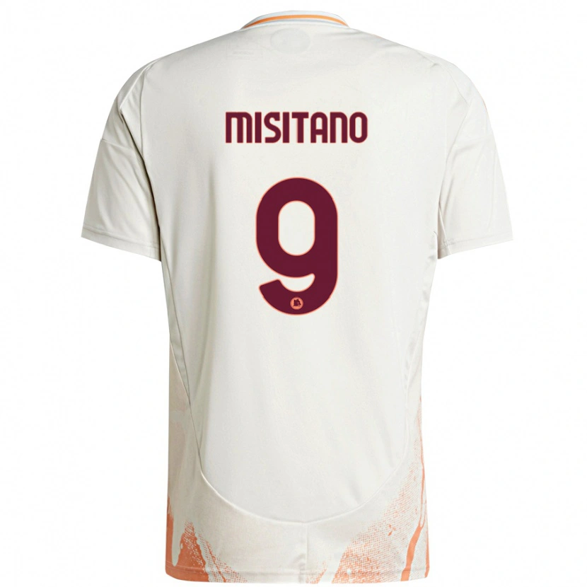 Danxen Kid Giulio Misitano #9 Cream White Orange Away Jersey 2024/25 T-Shirt