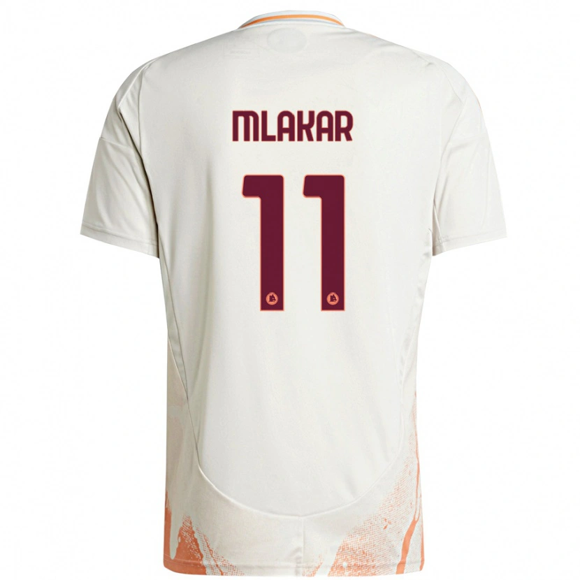 Danxen Kid Luka Mlakar #11 Cream White Orange Away Jersey 2024/25 T-Shirt