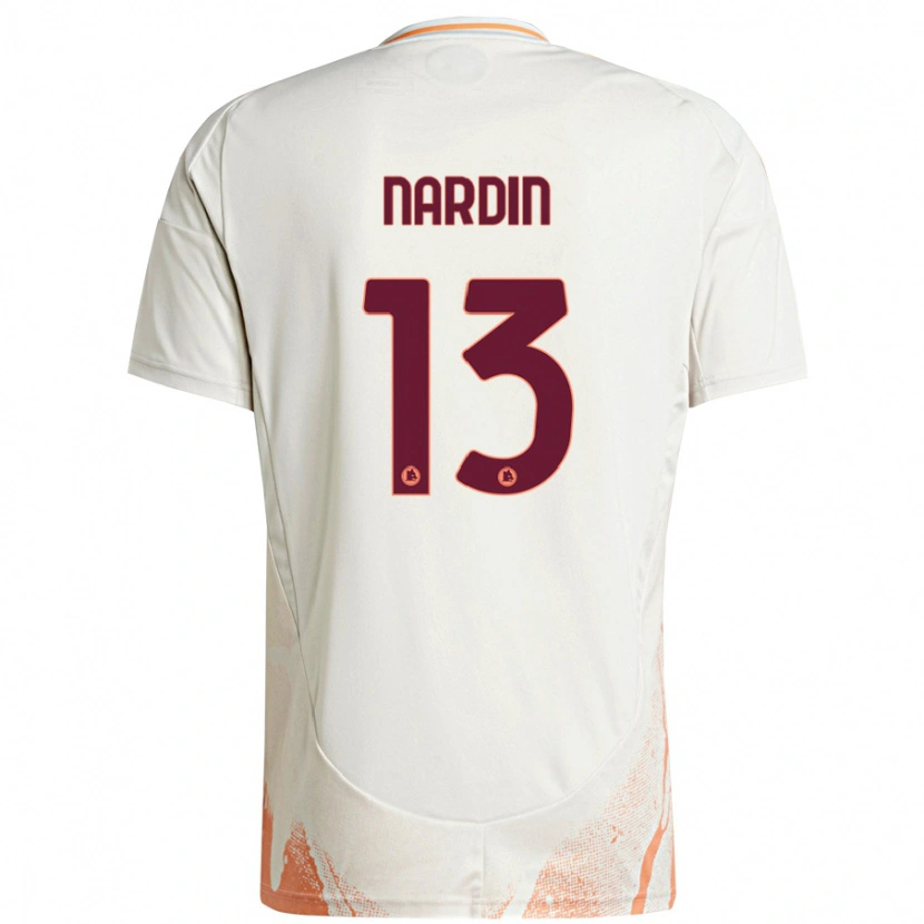 Danxen Kid Federico Nardin #13 Cream White Orange Away Jersey 2024/25 T-Shirt