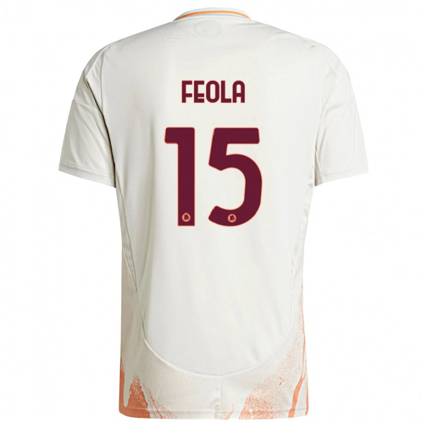 Danxen Kid William Feola #15 Cream White Orange Away Jersey 2024/25 T-Shirt