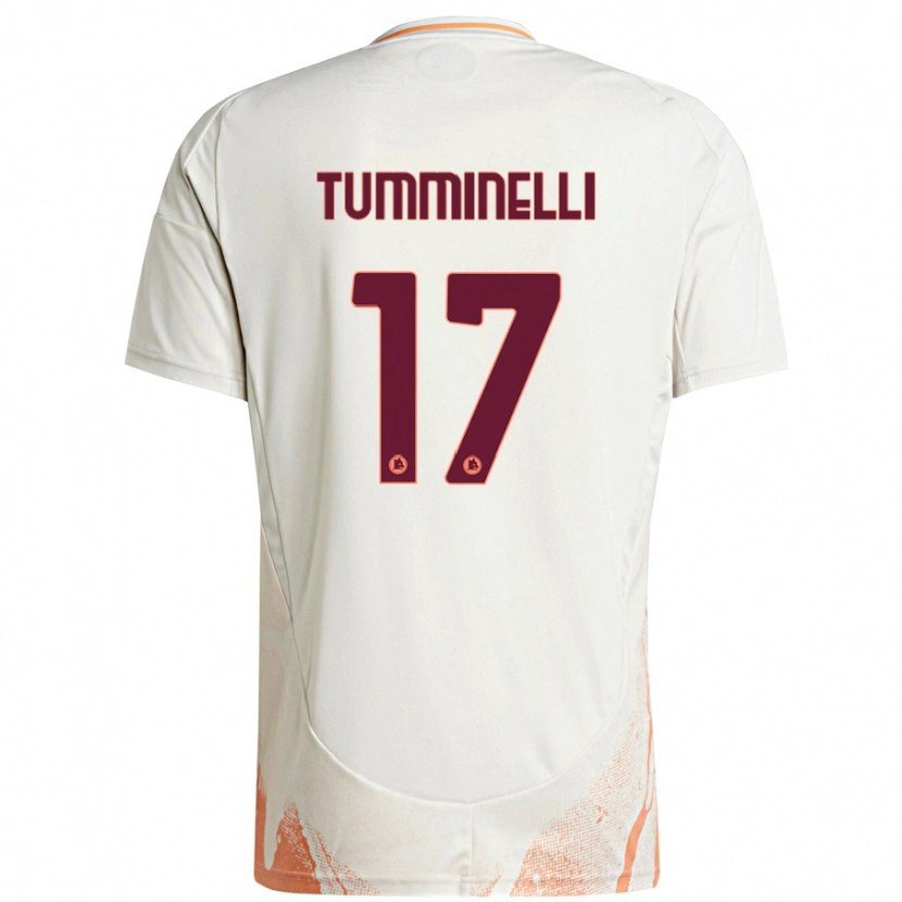 Danxen Kid Gianmarco Tumminelli #17 Cream White Orange Away Jersey 2024/25 T-Shirt