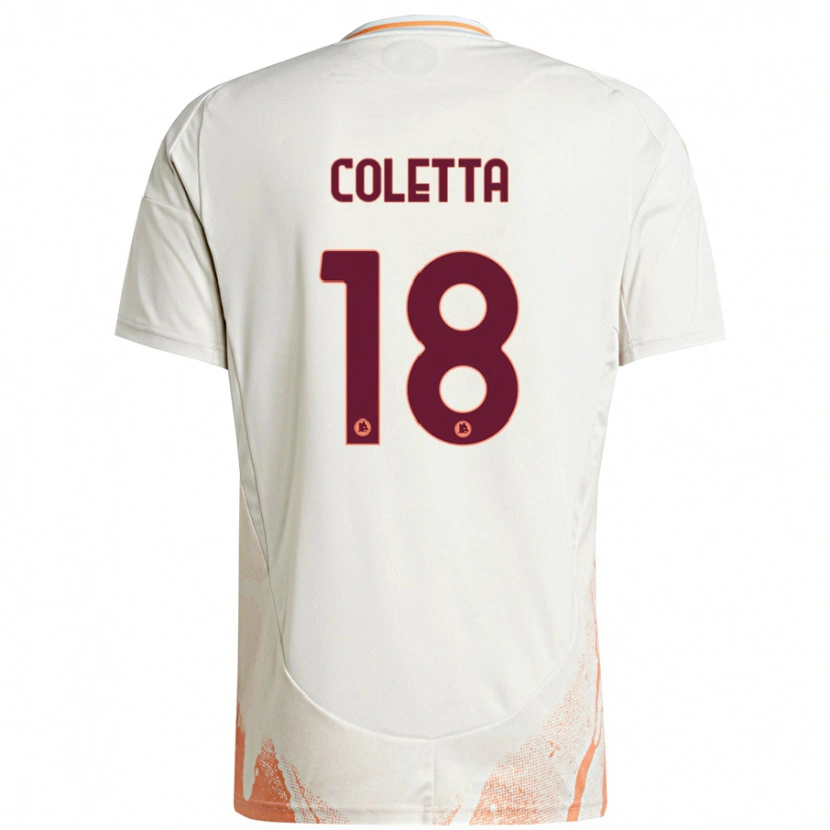 Danxen Kid Federico Coletta #18 Cream White Orange Away Jersey 2024/25 T-Shirt