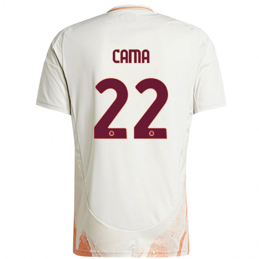 Danxen Kid Cristian Cama #22 Cream White Orange Away Jersey 2024/25 T-Shirt