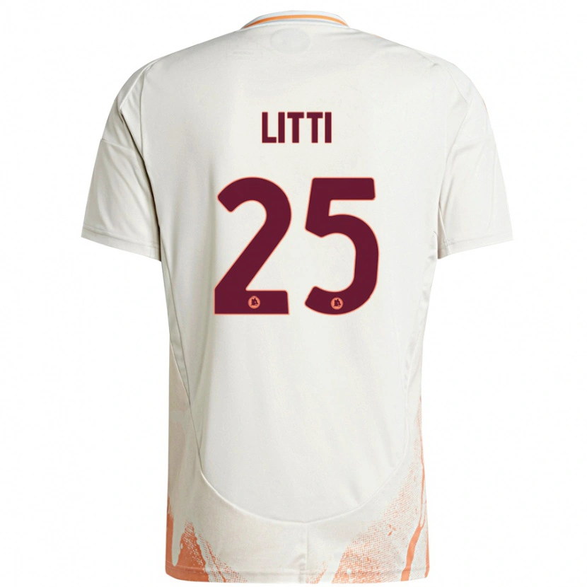 Danxen Kid Marco Litti #25 Cream White Orange Away Jersey 2024/25 T-Shirt