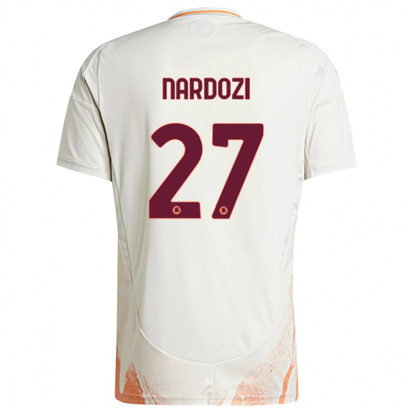 Danxen Kid Manuel Nardozi #27 Cream White Orange Away Jersey 2024/25 T-Shirt