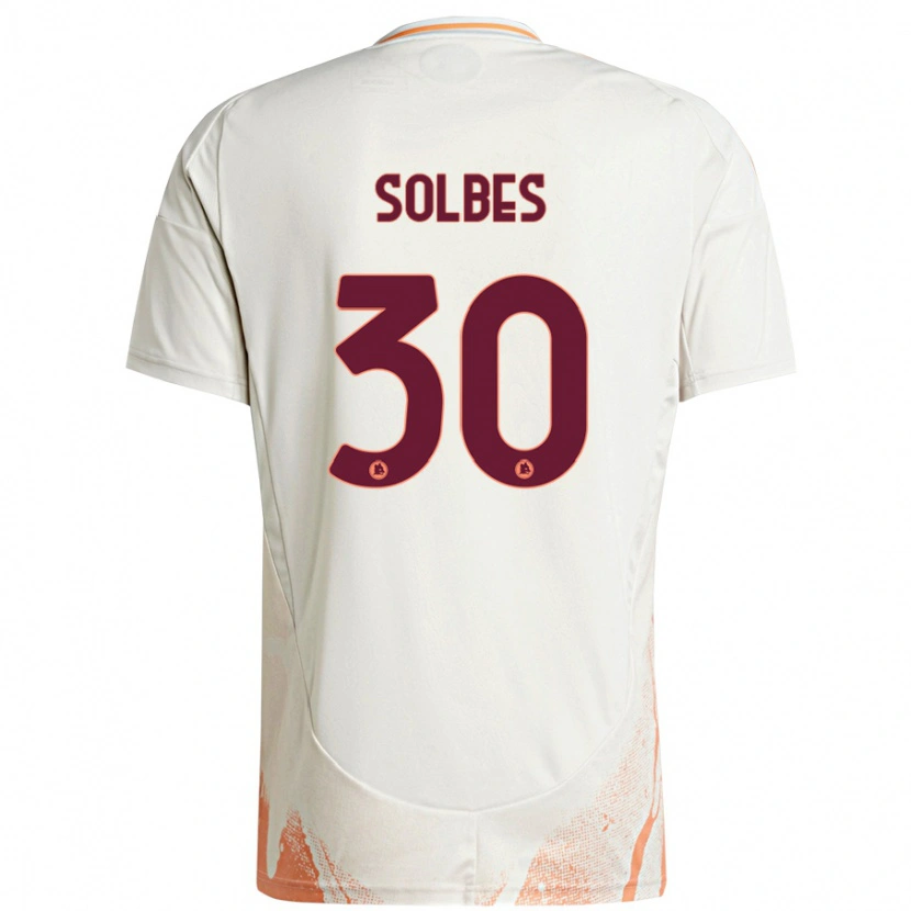 Danxen Kid Ricardo Solbes #30 Cream White Orange Away Jersey 2024/25 T-Shirt