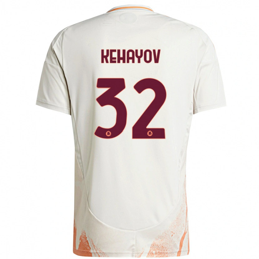 Danxen Kid Atanas Kehayov #32 Cream White Orange Away Jersey 2024/25 T-Shirt