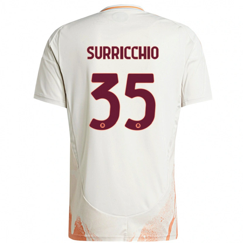 Danxen Kid Jacopo Surricchio #35 Cream White Orange Away Jersey 2024/25 T-Shirt