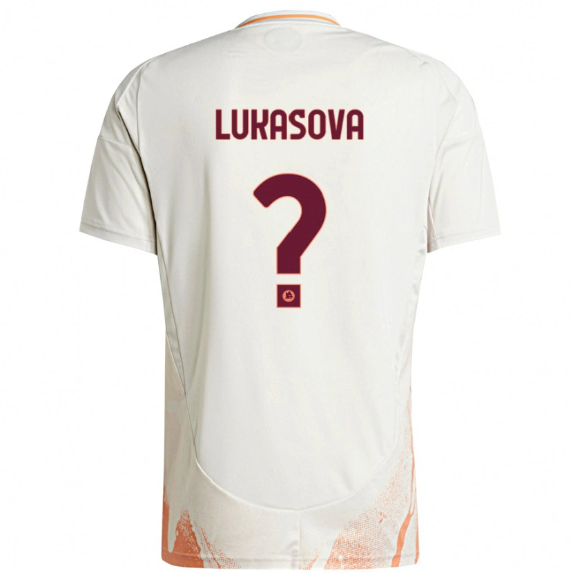 Danxen Kid Olivie Lukášová #0 Cream White Orange Away Jersey 2024/25 T-Shirt