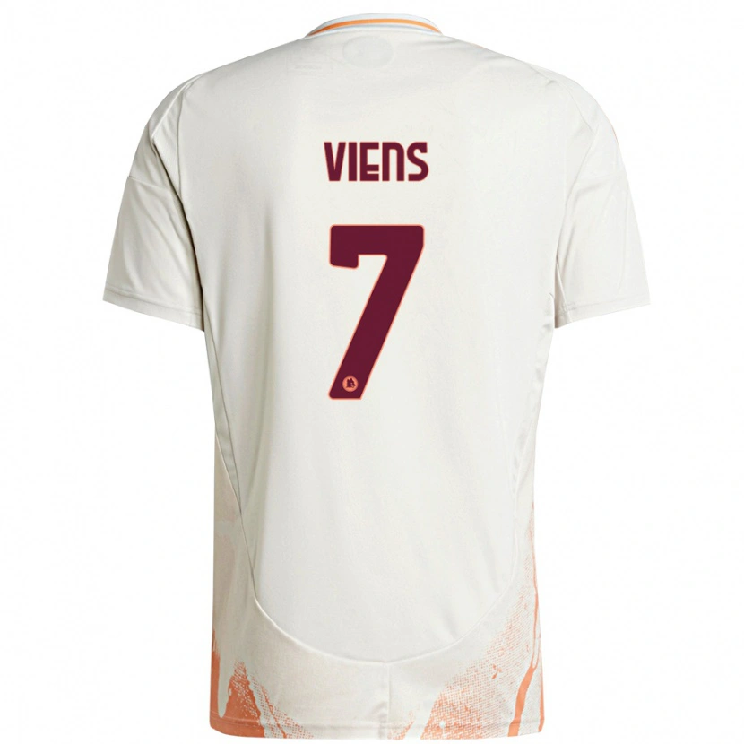 Danxen Kid Evelyne Viens #7 Cream White Orange Away Jersey 2024/25 T-Shirt