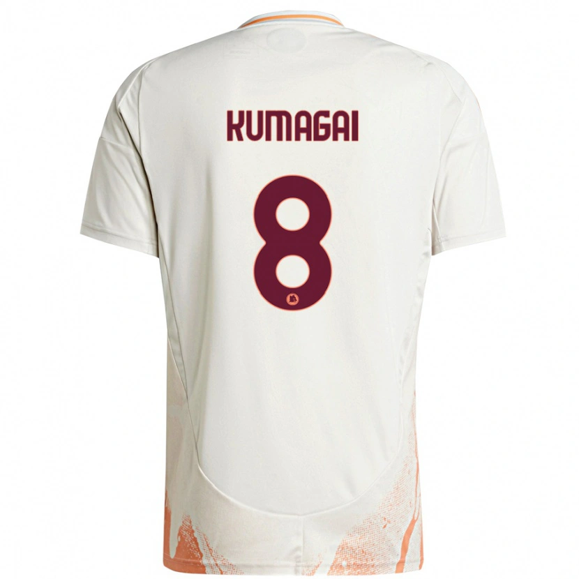 Danxen Kid Saki Kumagai #8 Cream White Orange Away Jersey 2024/25 T-Shirt