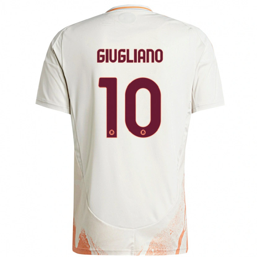 Danxen Kid Manuela Giugliano #10 Cream White Orange Away Jersey 2024/25 T-Shirt