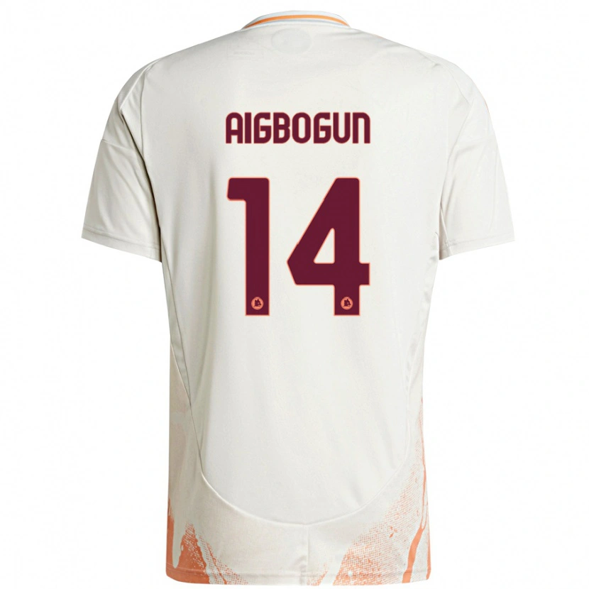 Danxen Kid Eseosa Aigbogun #14 Cream White Orange Away Jersey 2024/25 T-Shirt