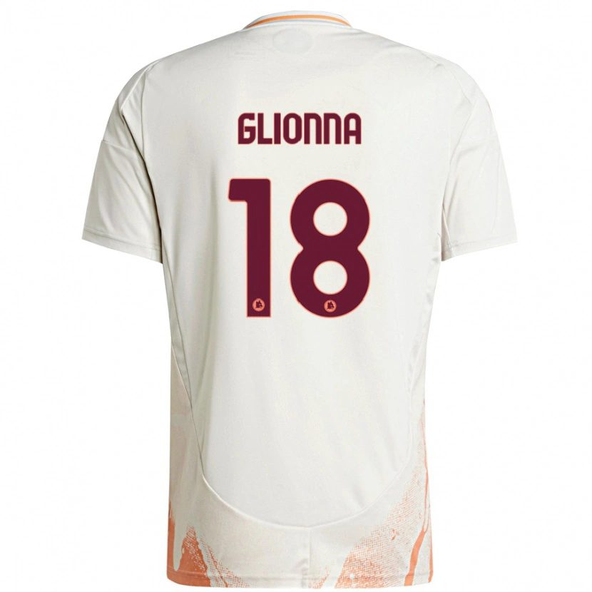 Danxen Kid Benedetta Glionna #18 Cream White Orange Away Jersey 2024/25 T-Shirt