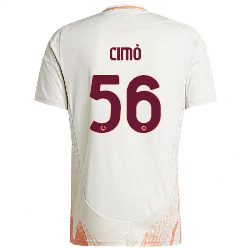 Danxen Kid Giada Cimò #56 Cream White Orange Away Jersey 2024/25 T-Shirt