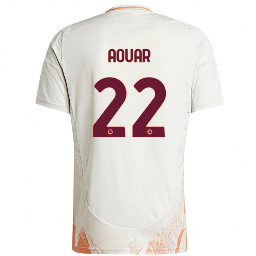 Danxen Kid Houssem Aouar #22 Cream White Orange Away Jersey 2024/25 T-Shirt