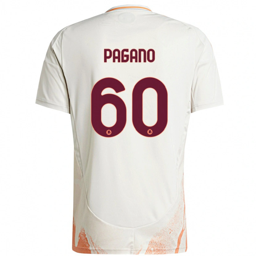 Danxen Kid Riccardo Pagano #60 Cream White Orange Away Jersey 2024/25 T-Shirt