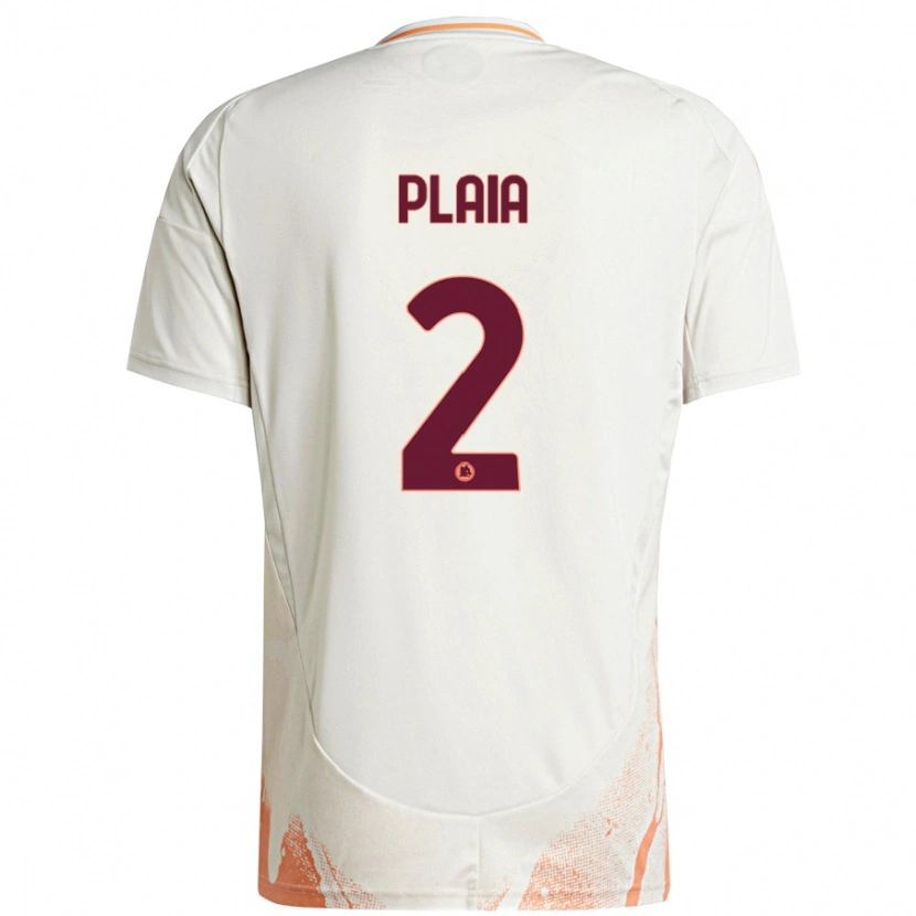 Danxen Kid Matteo Plaia #2 Cream White Orange Away Jersey 2024/25 T-Shirt