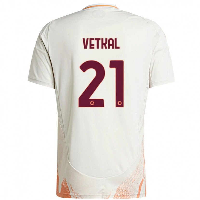 Danxen Kid Martin Vetkal #21 Cream White Orange Away Jersey 2024/25 T-Shirt