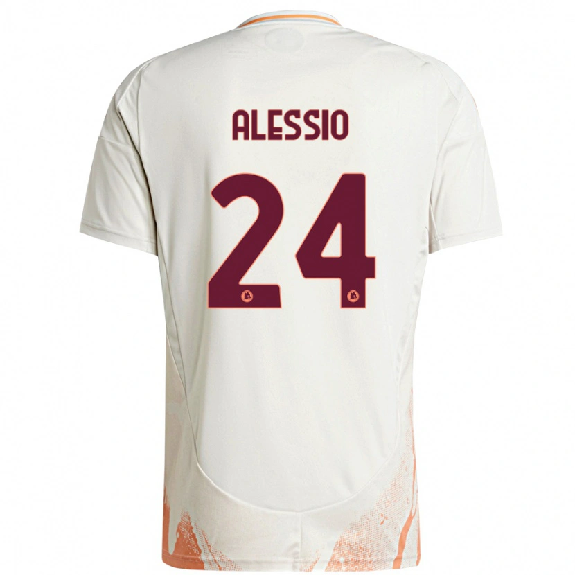 Danxen Kid Filippo Alessio #24 Cream White Orange Away Jersey 2024/25 T-Shirt