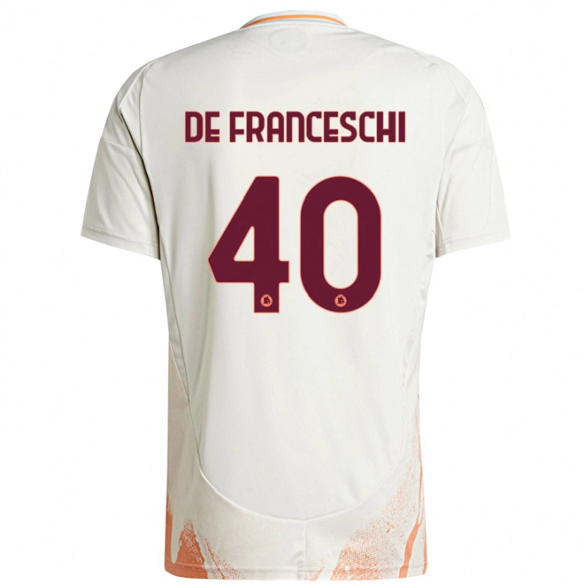 Danxen Kid Leonardo De Franceschi #40 Cream White Orange Away Jersey 2024/25 T-Shirt