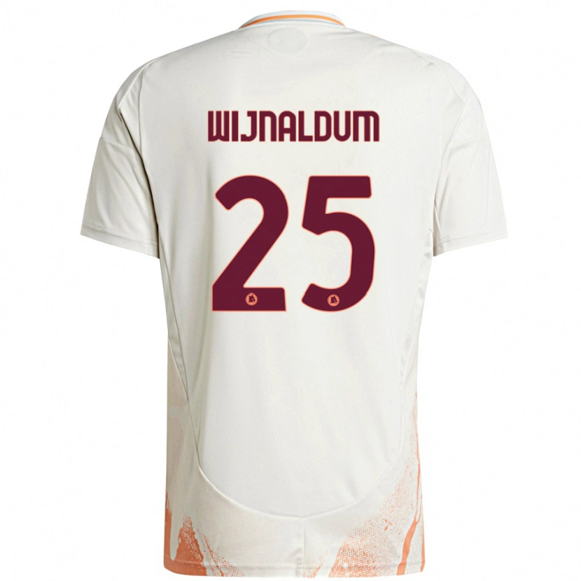 Danxen Kid Georginio Wijnaldum #25 Cream White Orange Away Jersey 2024/25 T-Shirt