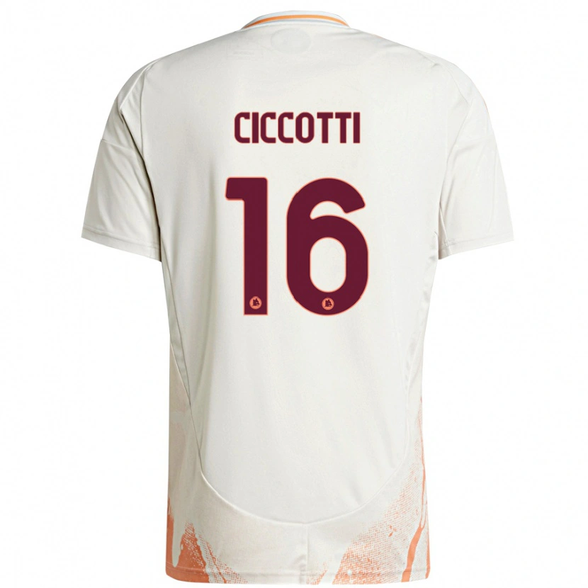 Danxen Kid Claudia Ciccotti #16 Cream White Orange Away Jersey 2024/25 T-Shirt