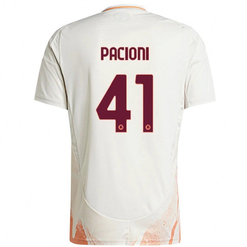 Danxen Kid Eleonora Pacioni #41 Cream White Orange Away Jersey 2024/25 T-Shirt