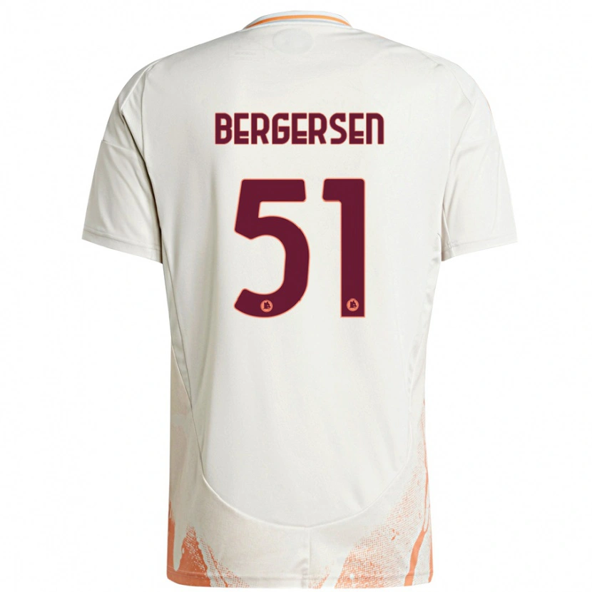 Danxen Kid Mina Bergersen #51 Cream White Orange Away Jersey 2024/25 T-Shirt