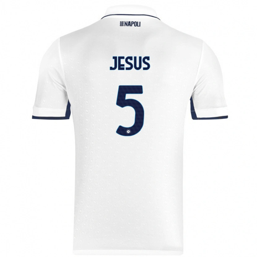 Danxen Kid Juan Jesus #5 White Royal Blue Away Jersey 2024/25 T-Shirt