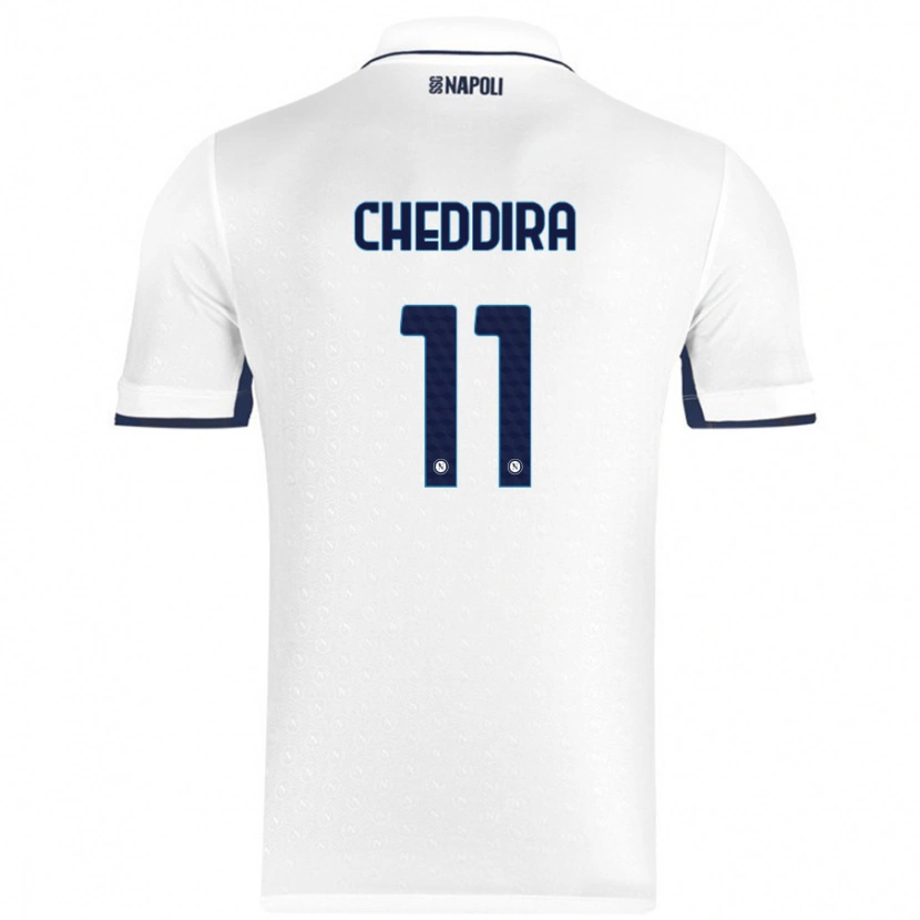 Danxen Kid Walid Cheddira #11 White Royal Blue Away Jersey 2024/25 T-Shirt